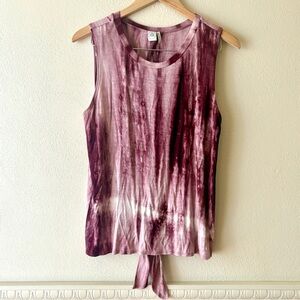 Paper Crane‎ Anthropologie backless purple tie dye tank top